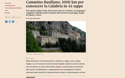 Il Sole 24 Ore: Cammino Basiliano, 1000 km per conoscere la Calabria in 44 tappe