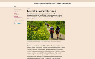 Il Sole 24 Ore: La svolta slow del turismo