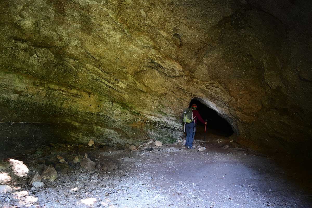 In the first room of the Grotta di San Nilo