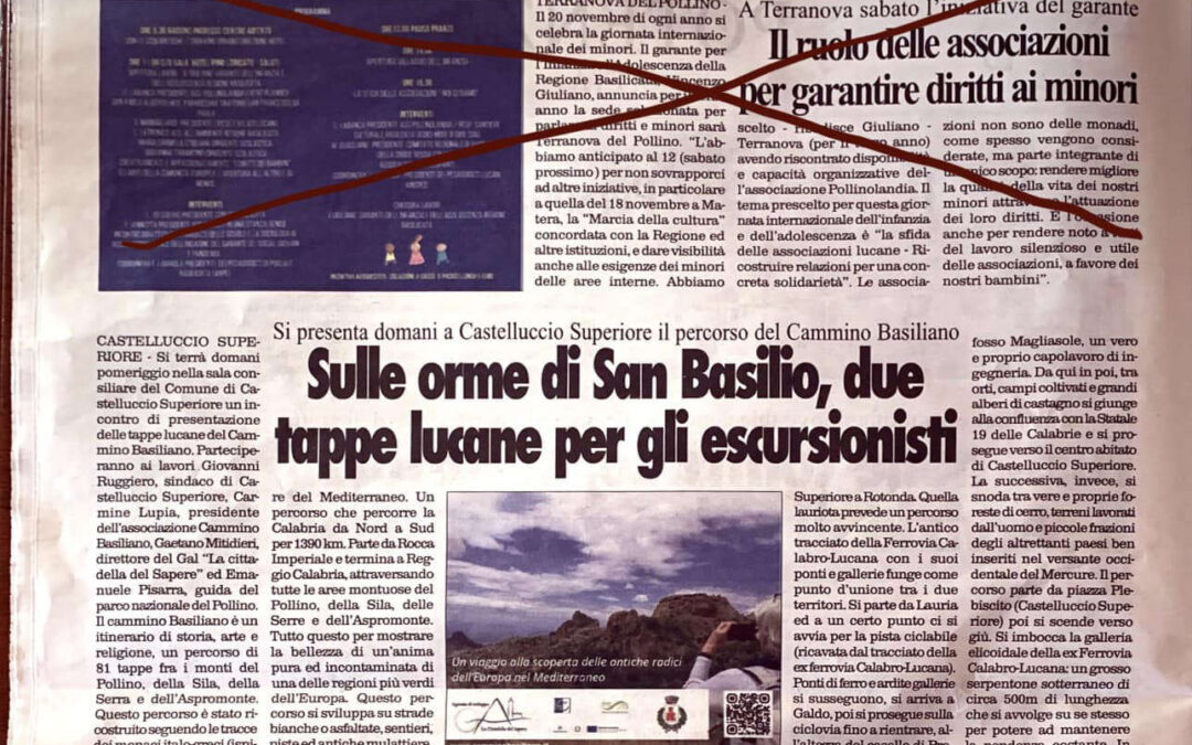 La nuova – Sulle orme di San Basilio: due tappe lucane per gli escursionisti