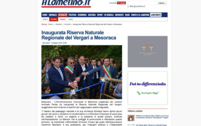 Il Lametino: Inaugurata Riserva Naturale Regionale del Vergari a Mesoraca