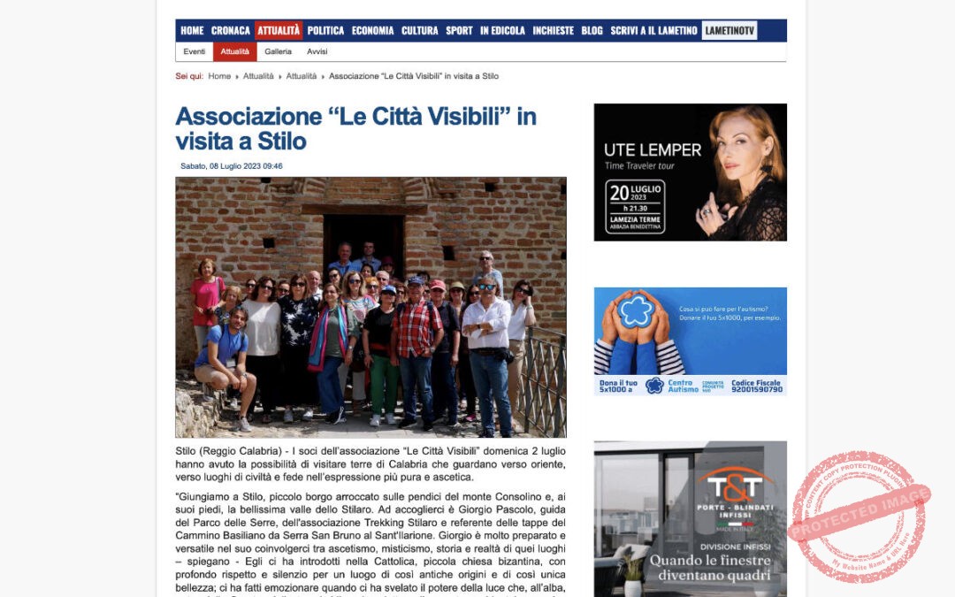 IlLametino: Associazione “Le Città Visibili” in visita a Stilo