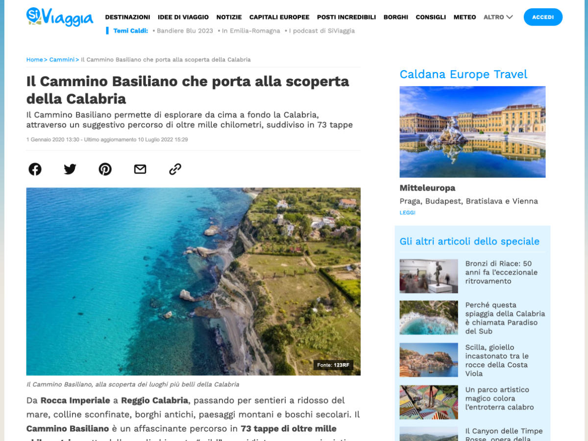2022-07-10-siviaggia Il Lametino: Costituita la rete dei Cammini e dei Sentieri di Calabria: siglato a Lamezia Protocollo d’Intesa