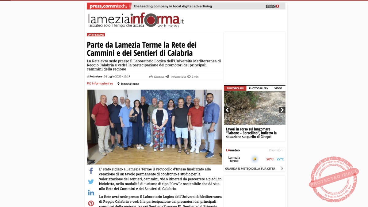 Rassegna Stampa Cammino Basiliano: LameziaInforma