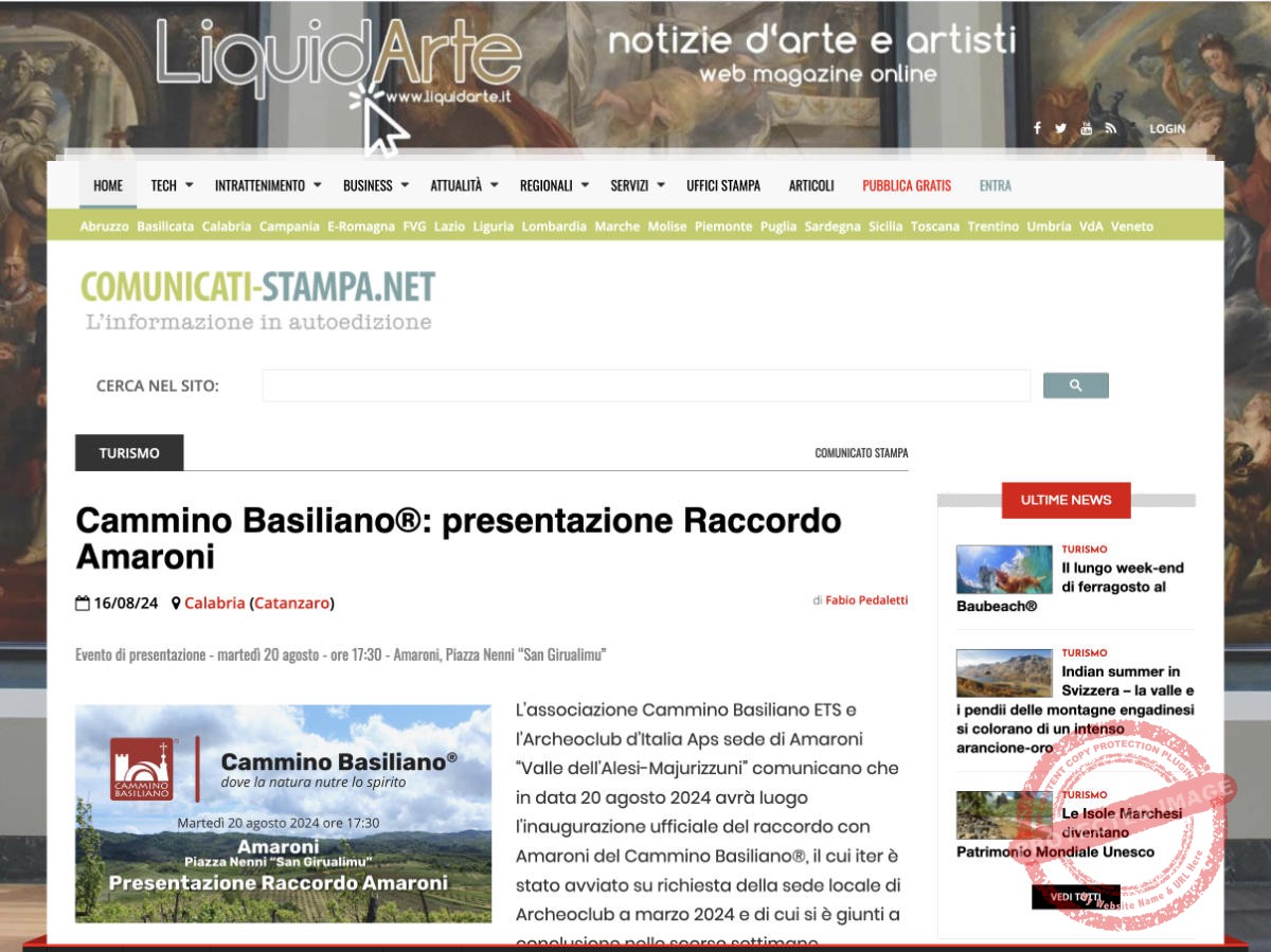 Comunicati Stampa.net: Raccordo Amaroni