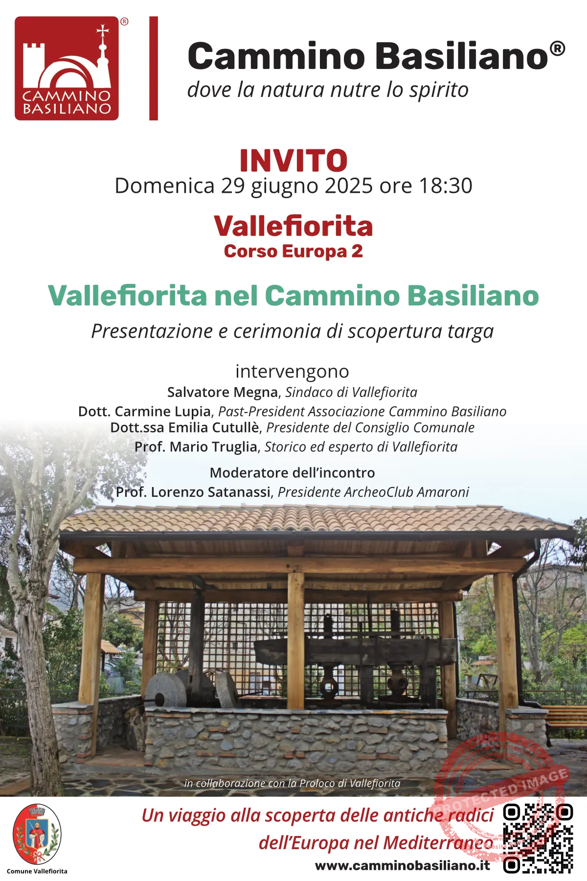 Invito Cammino Basiliano a Vallefiorita